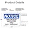 Signmission Dogs At Play Employees Only Past This Point OSHA Notice Sign, Plastic, 24in W x 18in L, 2PK OS-2PACK-NS-P-1824-L-11437 - alternate 4